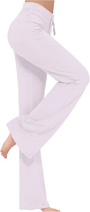 Uillui Wide Leg Pants for Women Casual Loose Yoga Sweatpants Comfy Palazzo Lounge Flowy Pant High Waist Capri Slacks Trouser