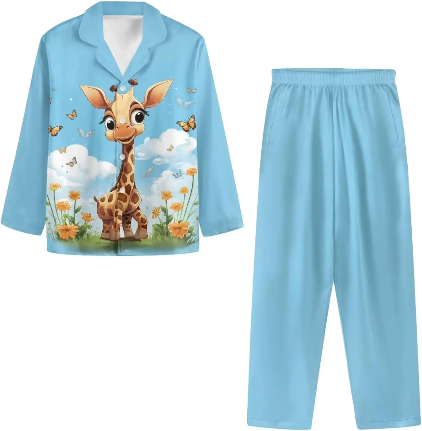 Upetstory Button Down Pajamas Sets for Women Sleepwear Long Sleeve Loungewear