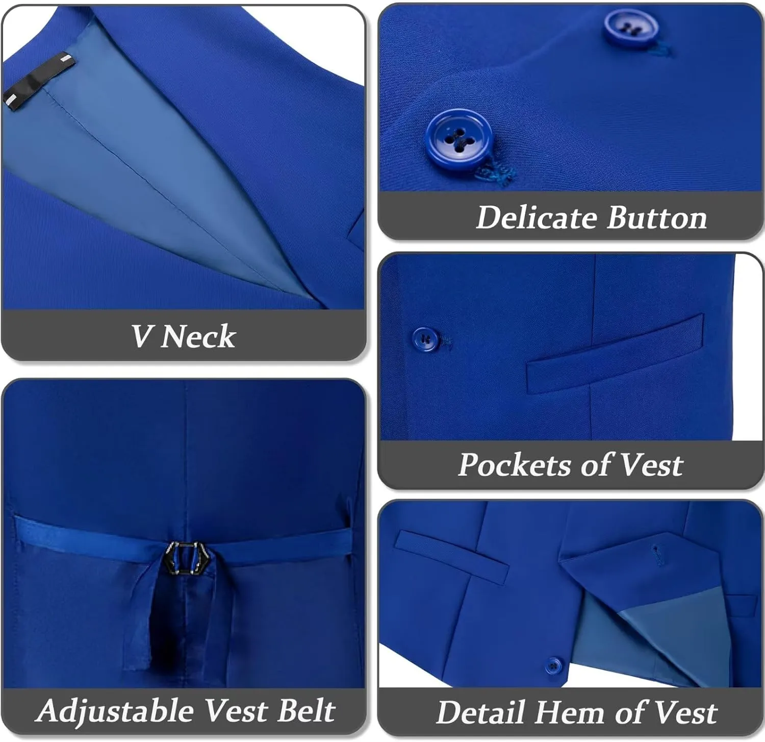 Vest Pants Set for Men 2 Piece Suit Men's Slim Fit Wedding Groomsmen Suit V Neck Casual Suit Waistcoat for Men