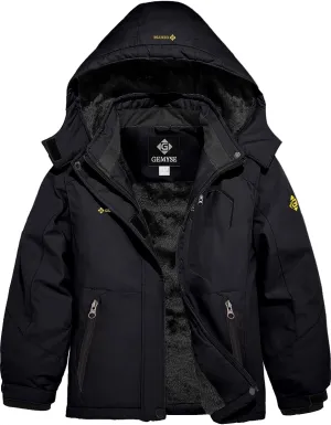 Veste de Ski Femme Manteau d'hiver Polaire Coupe-Vent avec Capuche - Fitnessterapy