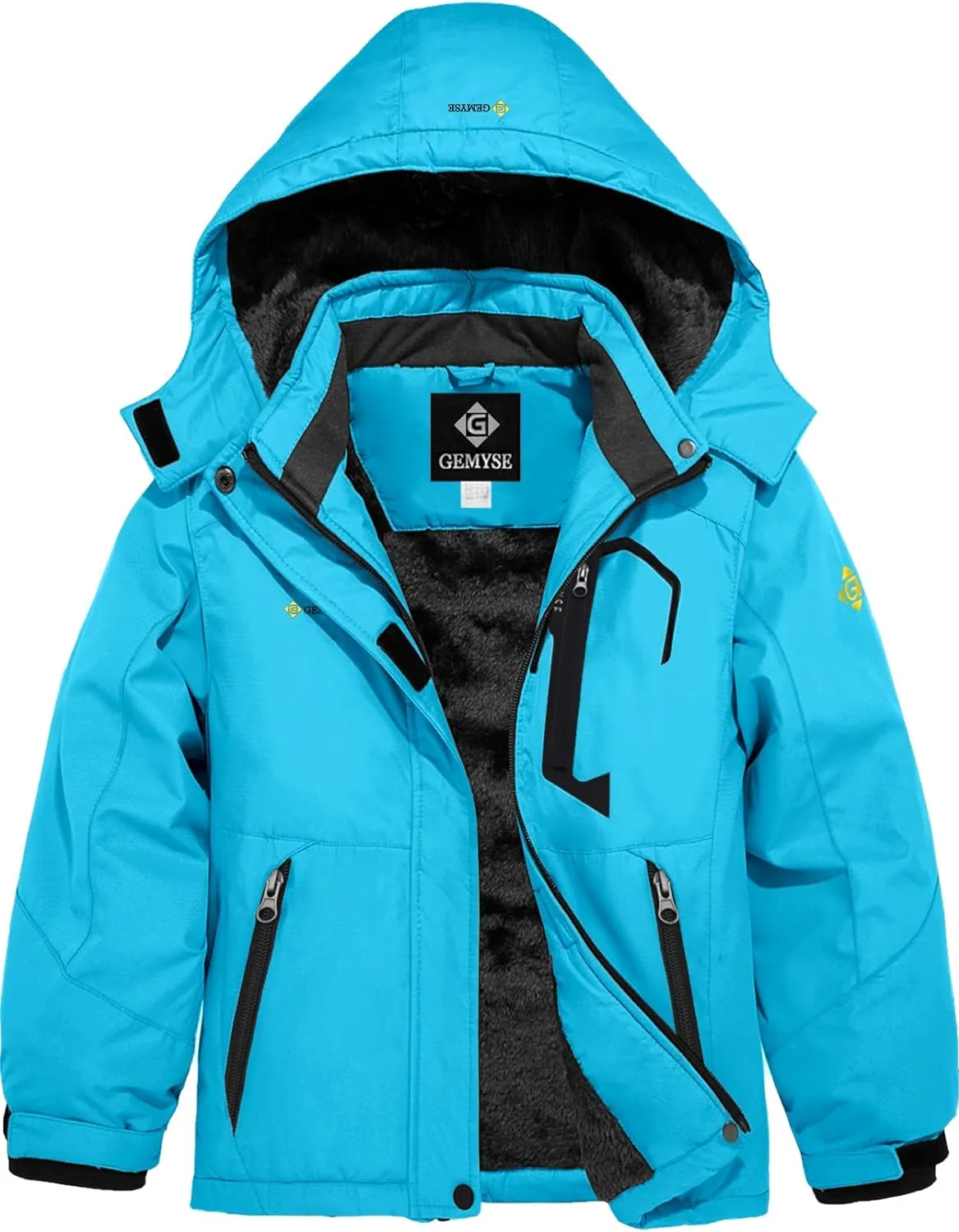 Veste de Ski Femme Manteau d'hiver Polaire Coupe-Vent avec Capuche - Fitnessterapy