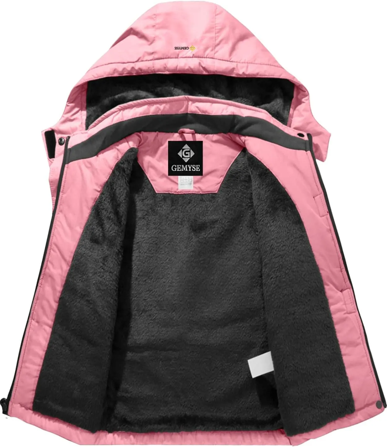 Veste de Ski Femme Manteau d'hiver Polaire Coupe-Vent avec Capuche - Fitnessterapy