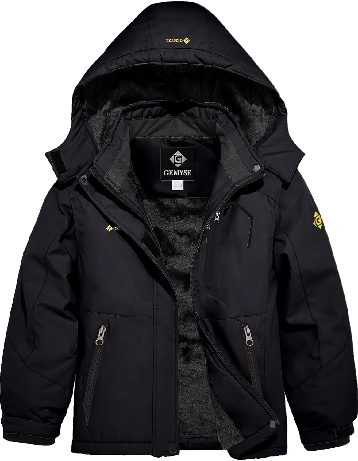 Veste de Ski Femme Manteau d'hiver Polaire Coupe-Vent avec Capuche - Fitnessterapy
