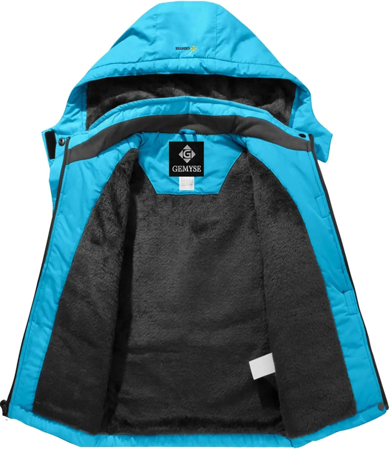 Veste de Ski Femme Manteau d'hiver Polaire Coupe-Vent avec Capuche - Fitnessterapy