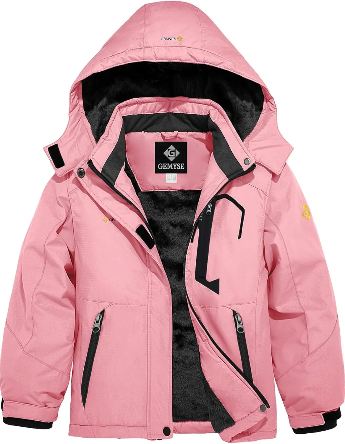 Veste de Ski Femme Manteau d'hiver Polaire Coupe-Vent avec Capuche - Fitnessterapy