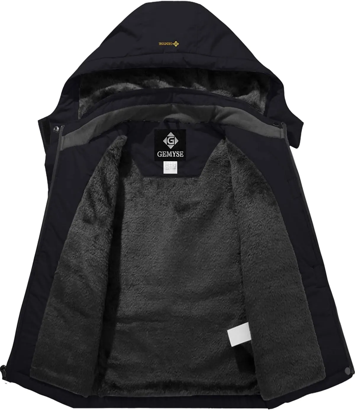 Veste de Ski Femme Manteau d'hiver Polaire Coupe-Vent avec Capuche - Fitnessterapy
