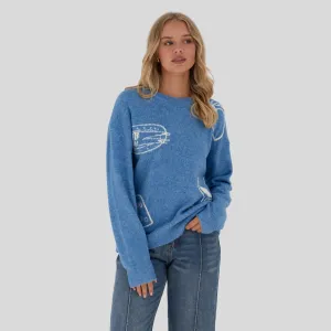 Vino Rosso Knit Jumper (Blue)
