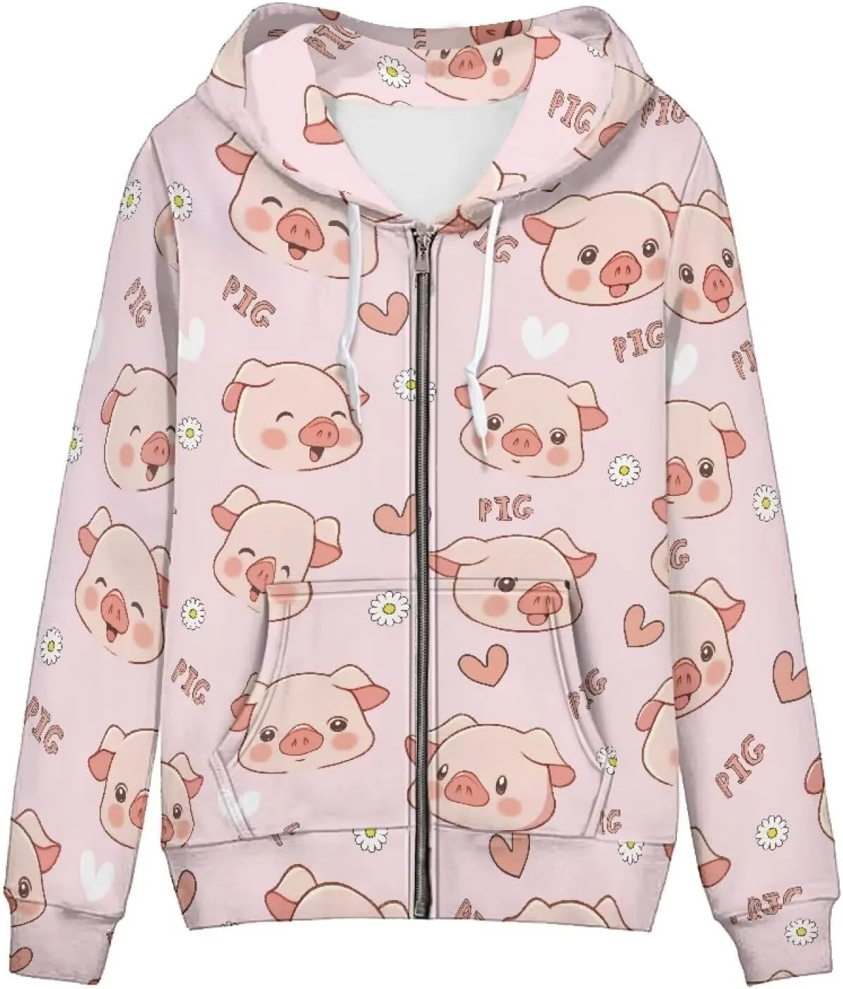 WELLFLYHOM Y2k Hoodie Women Zip Up Sweatshirt Long Sleeve Shirt Hooded Cardigan
