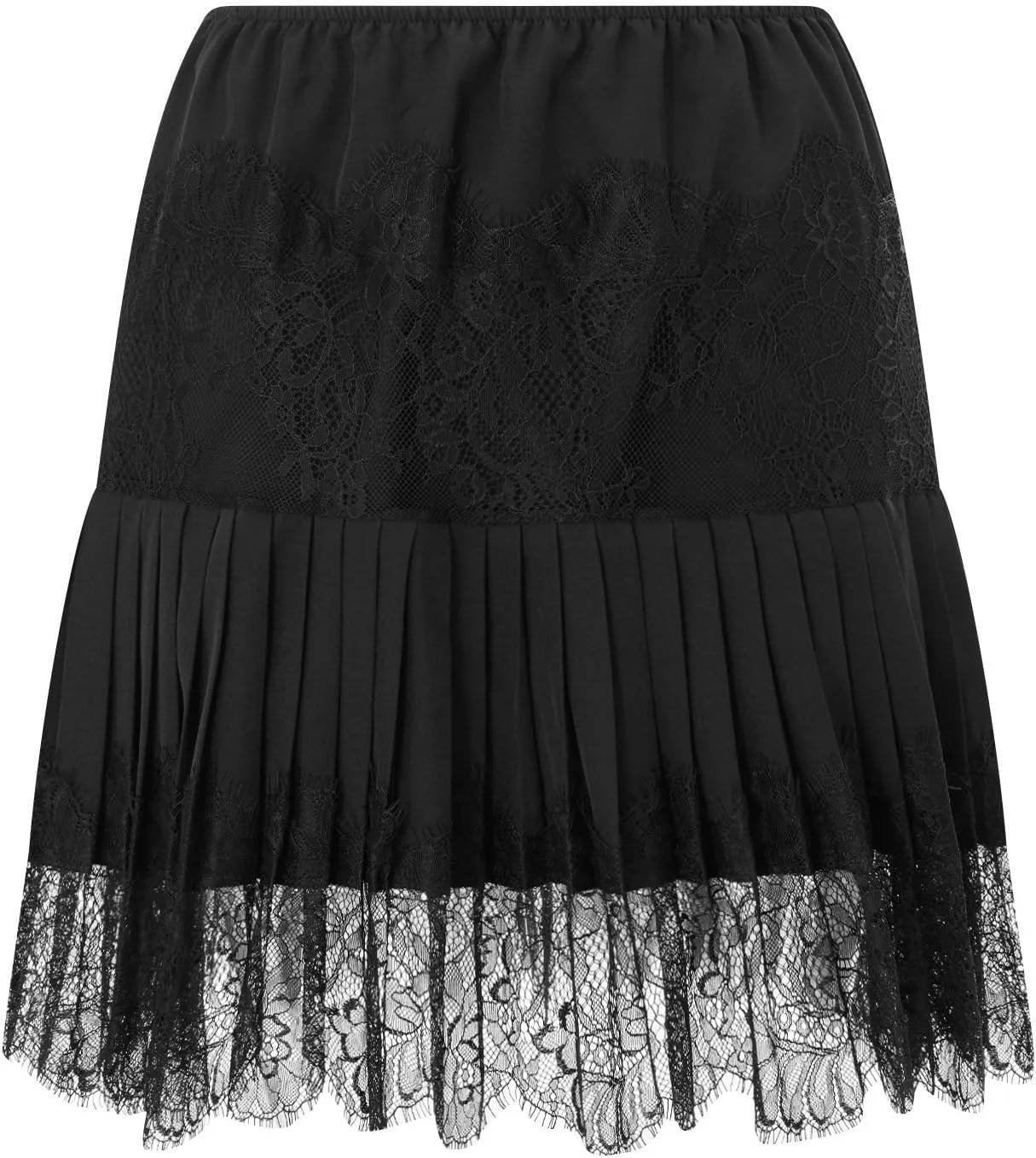 Women Lace Slip Skirts Y2k Tiered Layered Pleated Ruffle Mini Skirts Floral Lace Short Underskirts Streetwear