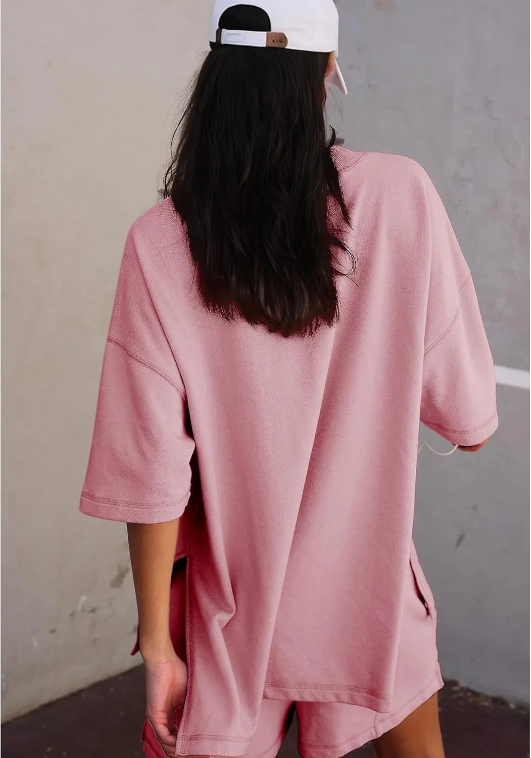 Women Lounge Sets Short Sleeve Cute Tops Shorts Plus Size 2 Piece Outfits Summer Maternity Pj Set Cozy Lounge Wear