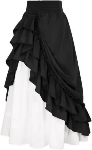 Women Vintage Skirt High Waist Midi A-Line Skirts Women Slim Fit Casual Skirt