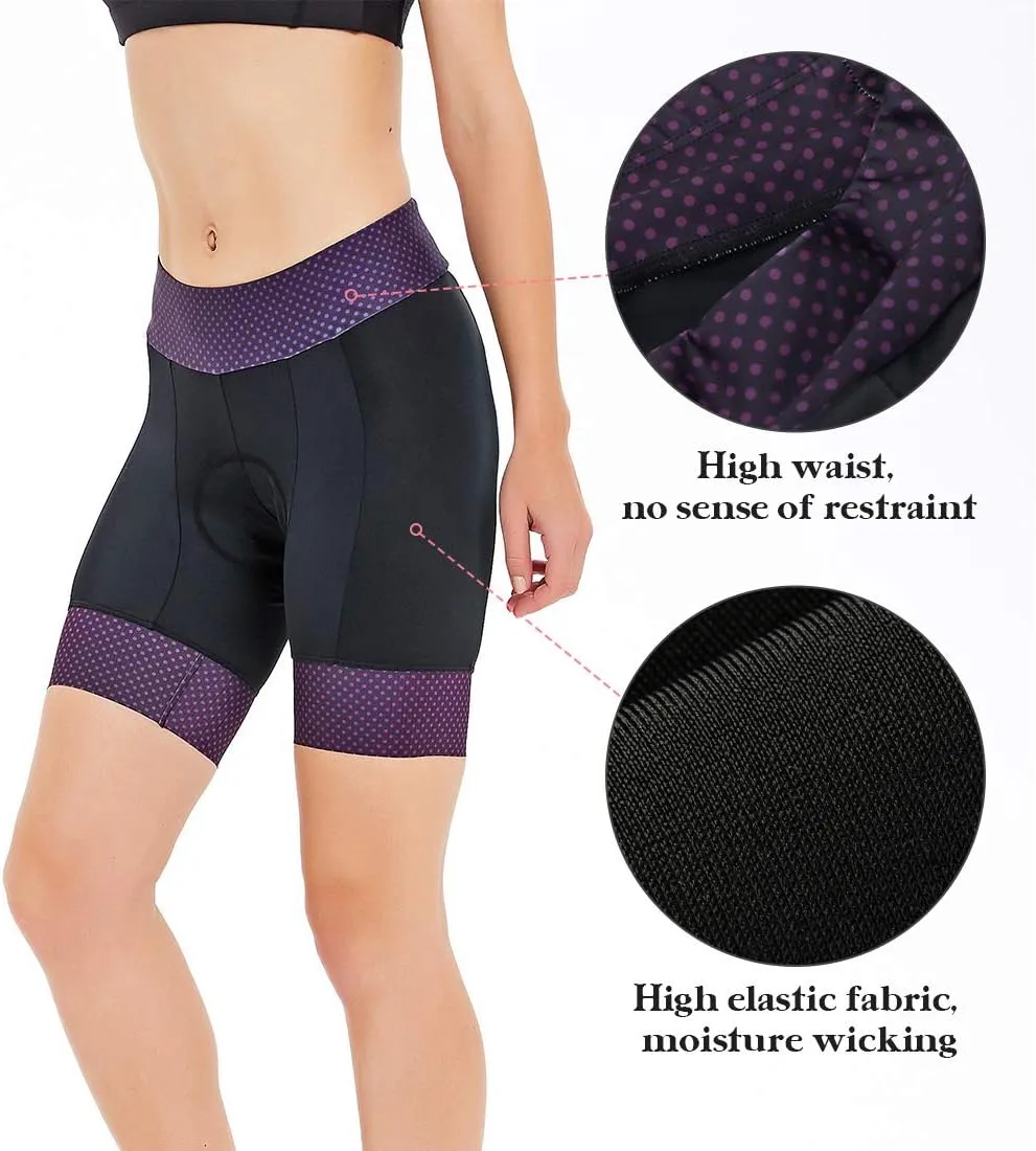 Women's Bike Shorts 3D Padded Cycling Short Pants for MTB Road Bicycle Multi Color