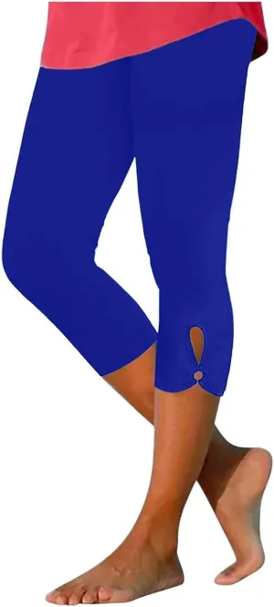 Women's Capri Pants High Waist Yoga Pants 2025 Trendy Sweatpants Spring Cropped Pants Stretchy Leggings for Summer