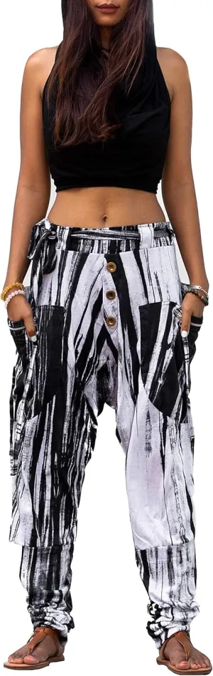 Women's Harem Loose Yoga Travel Lounge Pants with Pockets Casual Boho
