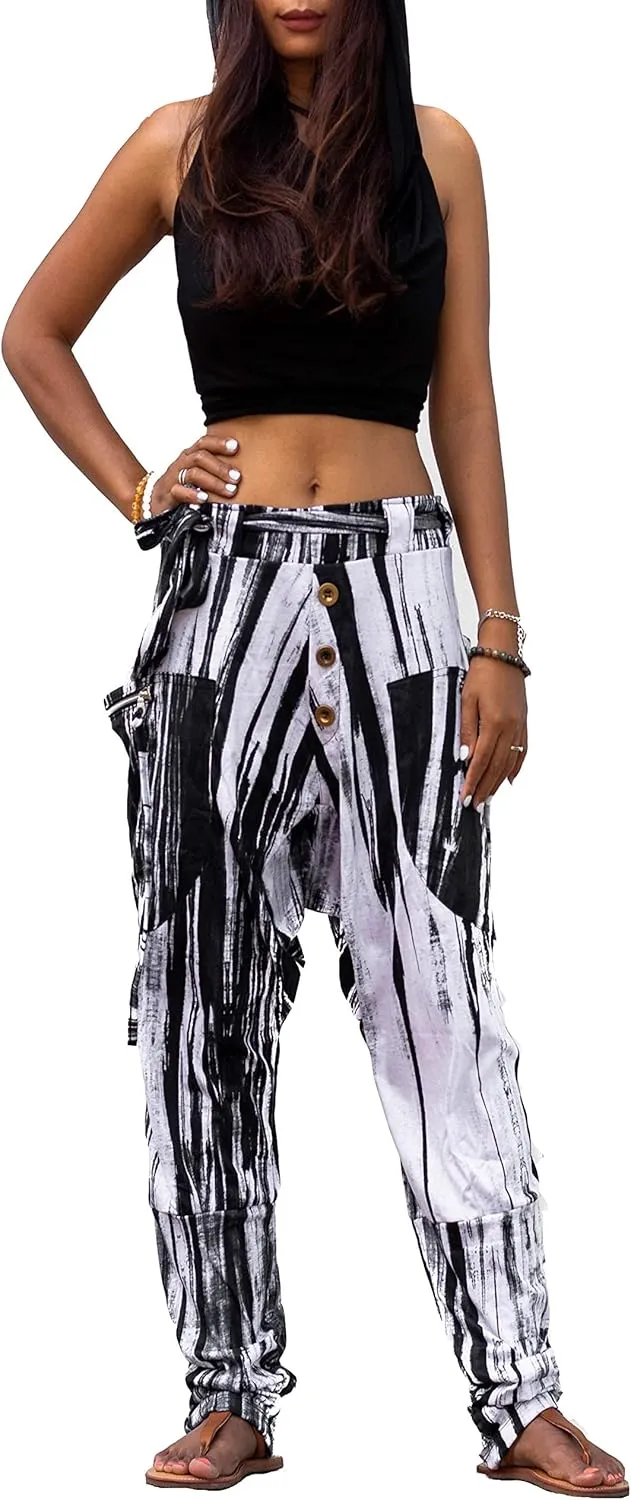 Women's Harem Loose Yoga Travel Lounge Pants with Pockets Casual Boho