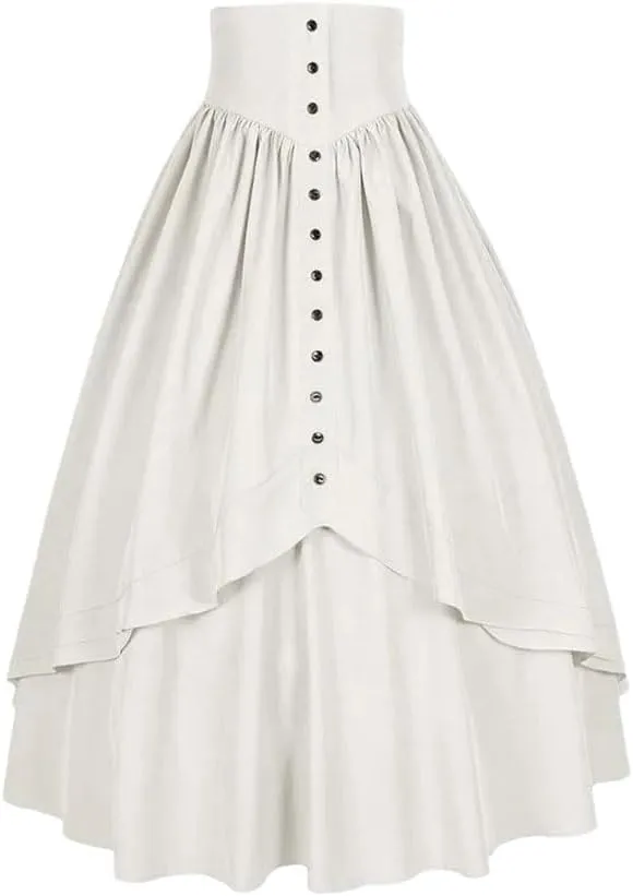 Women's High Waist A-Line Skirt, Retro Fish Tail Midi Skirt. Women Casual Slim Fit Skirt