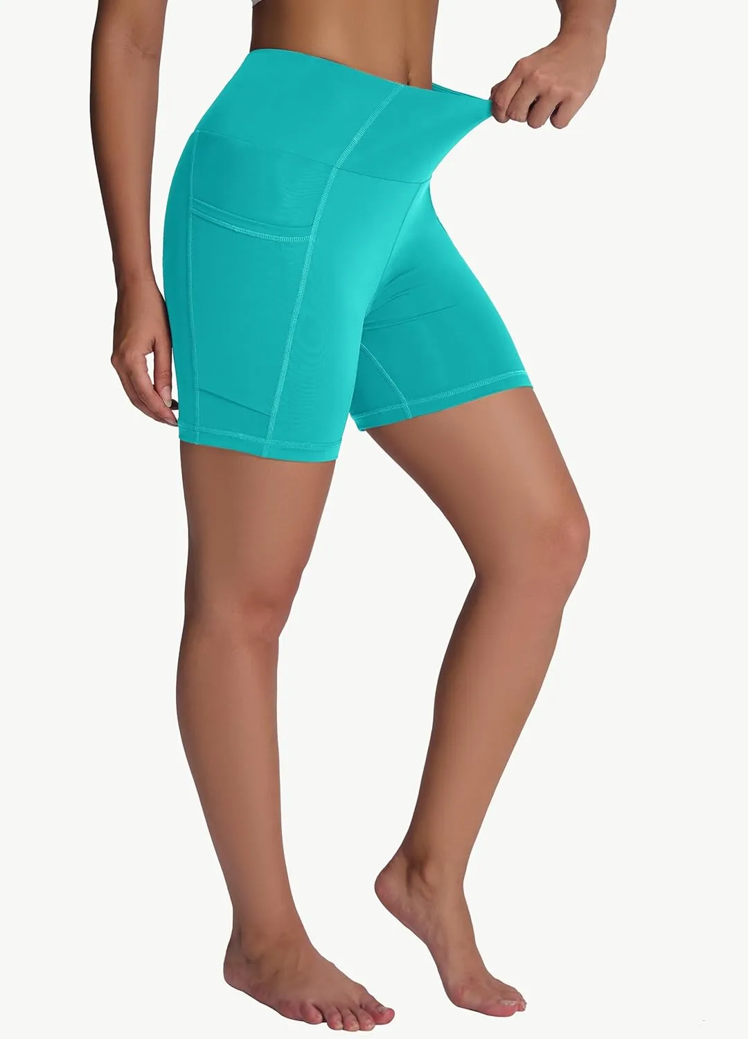 Women's High Waisted Long Swim Shorts - 5''/7''/9''/12" Tummy Control Swim Board Capris Bottoms Swimwear with Liner