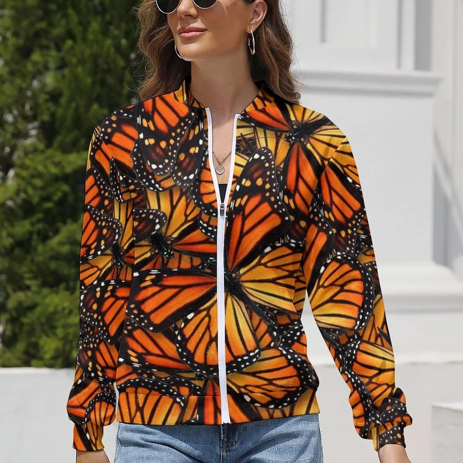 Women's Lightweight Athletic Jacket Zip Up Coat Long Sleeve Casual Sweatshirt