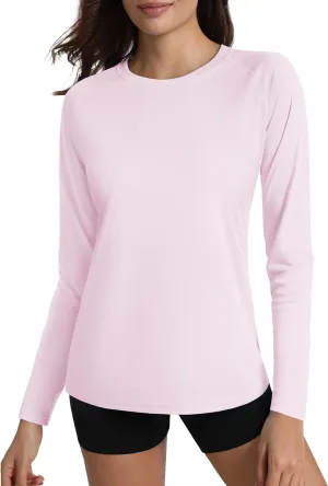 Women's Long Sleeve Shirt UPF 50  UV Sun Protection Rash Guard Lightweight Quick Dry Hiking Workout Tops