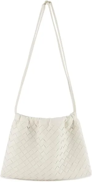 Woven Crossbody Bags For Women, Trendy Vegan Leather Dumpling Bag Simplicity Evening Shoulder Bag Purse
