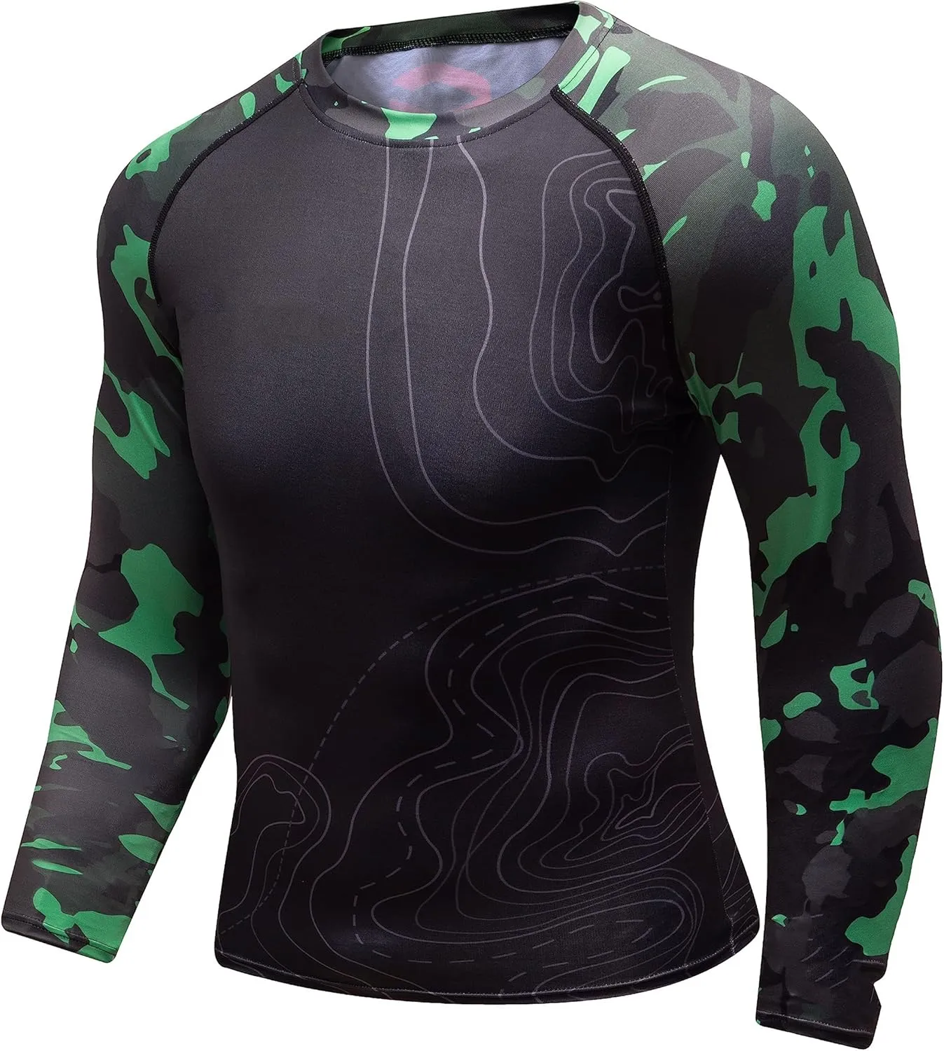 Xingfenly Long Sleeve Compression Shirt Men Quick Dry Gym Fitness Sport Male Running Workout Tights for