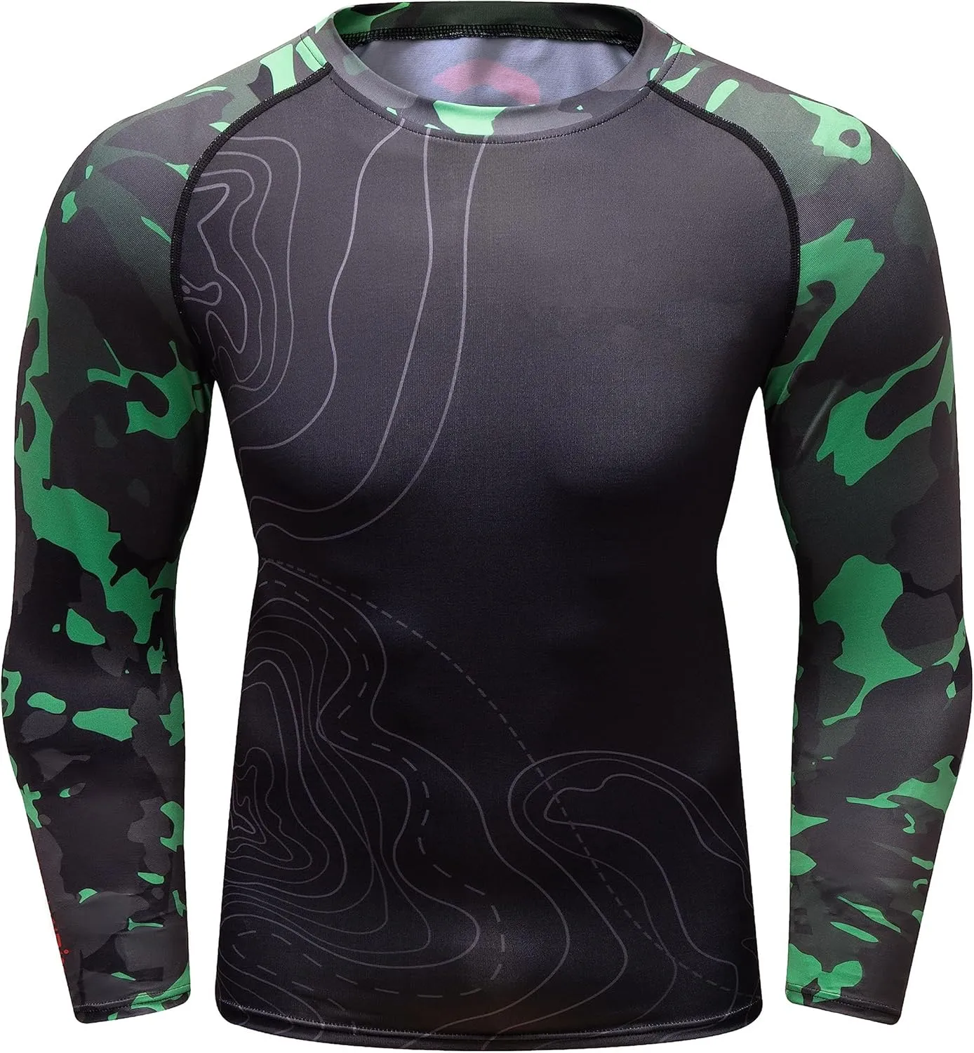 Xingfenly Long Sleeve Compression Shirt Men Quick Dry Gym Fitness Sport Male Running Workout Tights for
