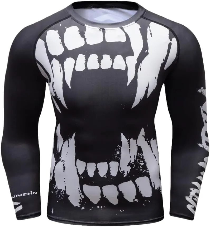 Xingfenly Long Sleeve Compression Shirt Men Quick Dry Gym Fitness Sport Male Running Workout Tights for