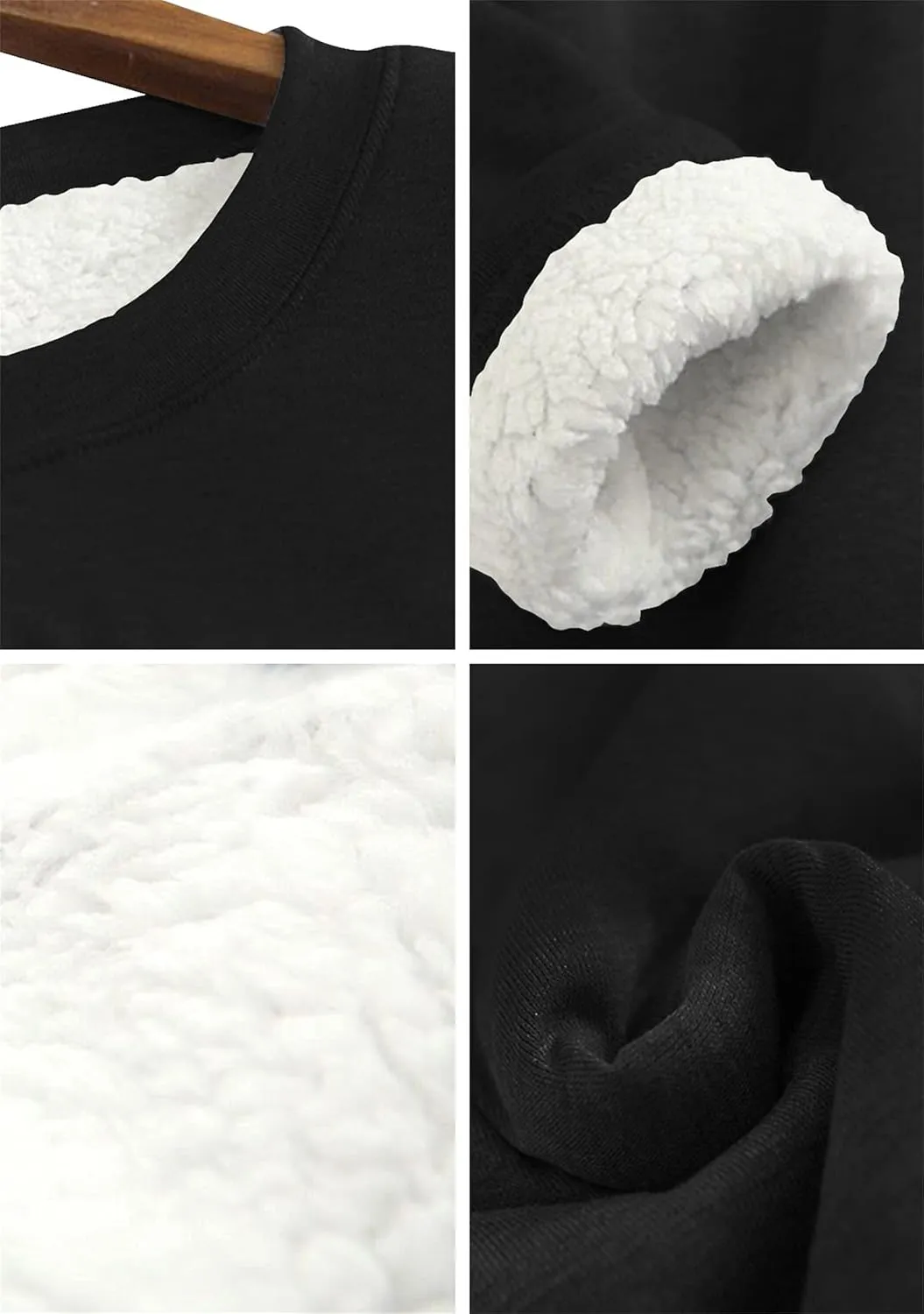 YMING Womens Sherpa Fleece Lined Pullover Winter Warm Crew Neck Sweatshirt Cute Cat Paw Tops Plus Size