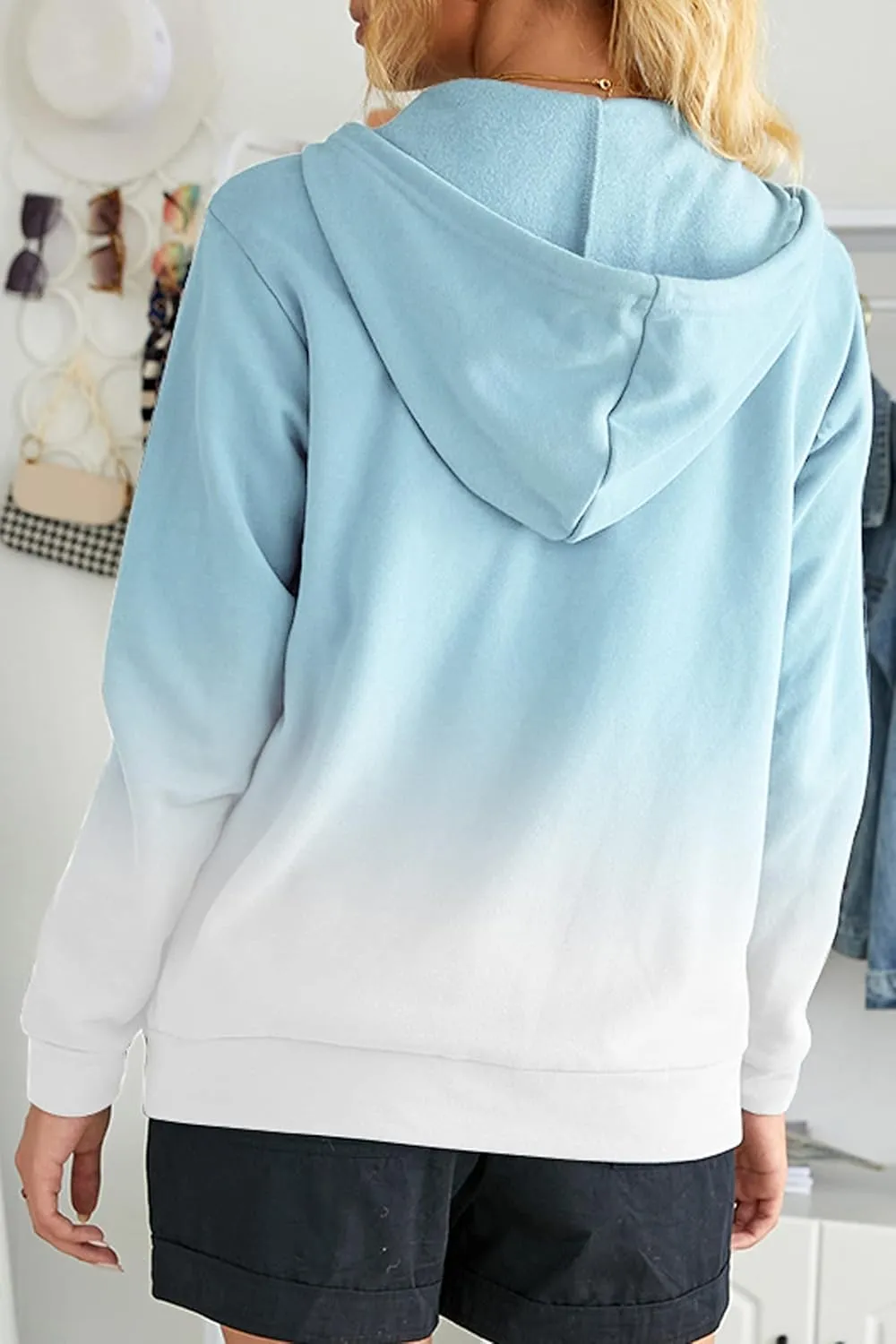 YOCUR Womens Tie Dye Crewneck Pullover Shirt Lightweight Sweatshirt Casual Loose Trendy Puff Sleeves Long Sleeve Tops