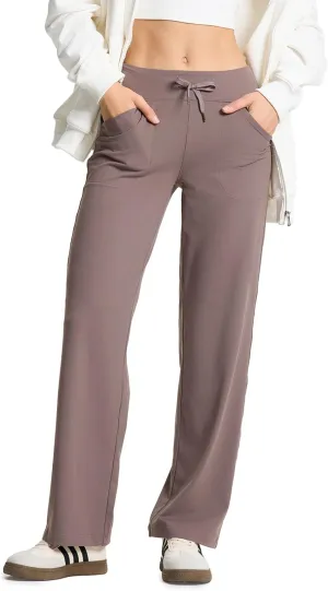 Yogipace Women's Petite/Regular/Tall Straight Leg Loose Fit Yoga Pants Lightweight Lounge Sweatpants