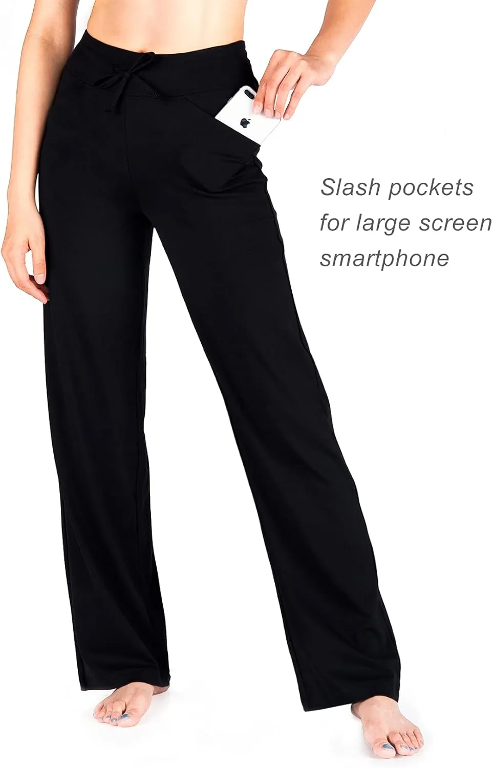 Yogipace Women's Petite/Regular/Tall Straight Leg Loose Fit Yoga Pants Lightweight Lounge Sweatpants