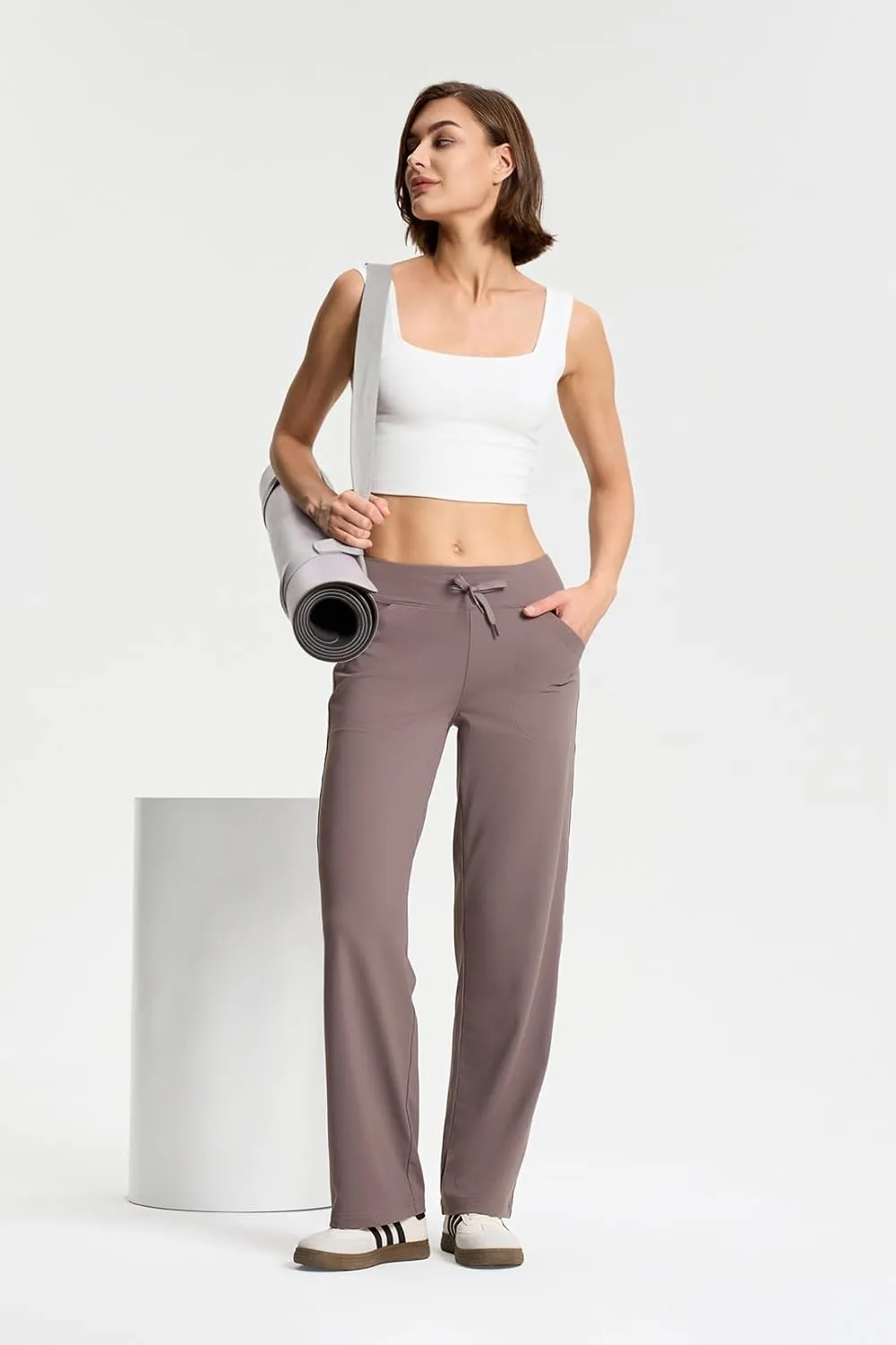 Yogipace Women's Petite/Regular/Tall Straight Leg Loose Fit Yoga Pants Lightweight Lounge Sweatpants