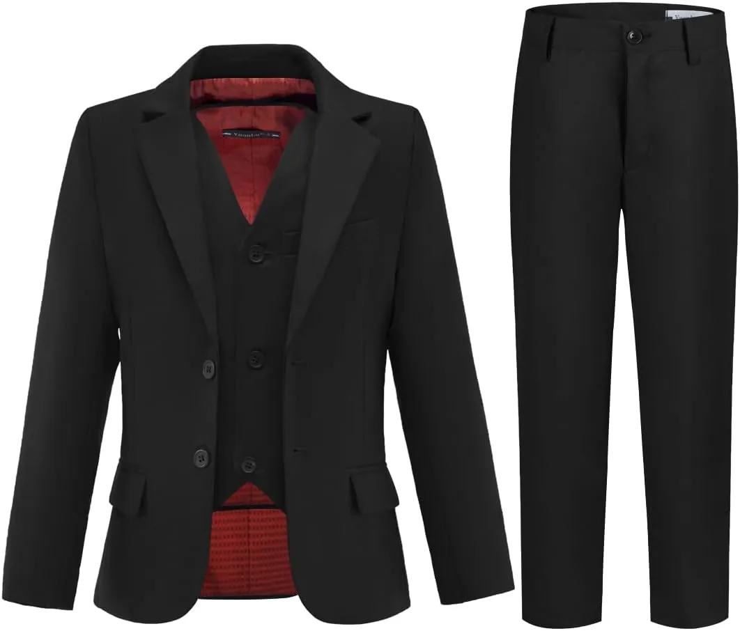 YuanLu Suits for Boys Ring Bearer Outfit Formal Vest and Pants Suit for Boy Wedding Suits Set