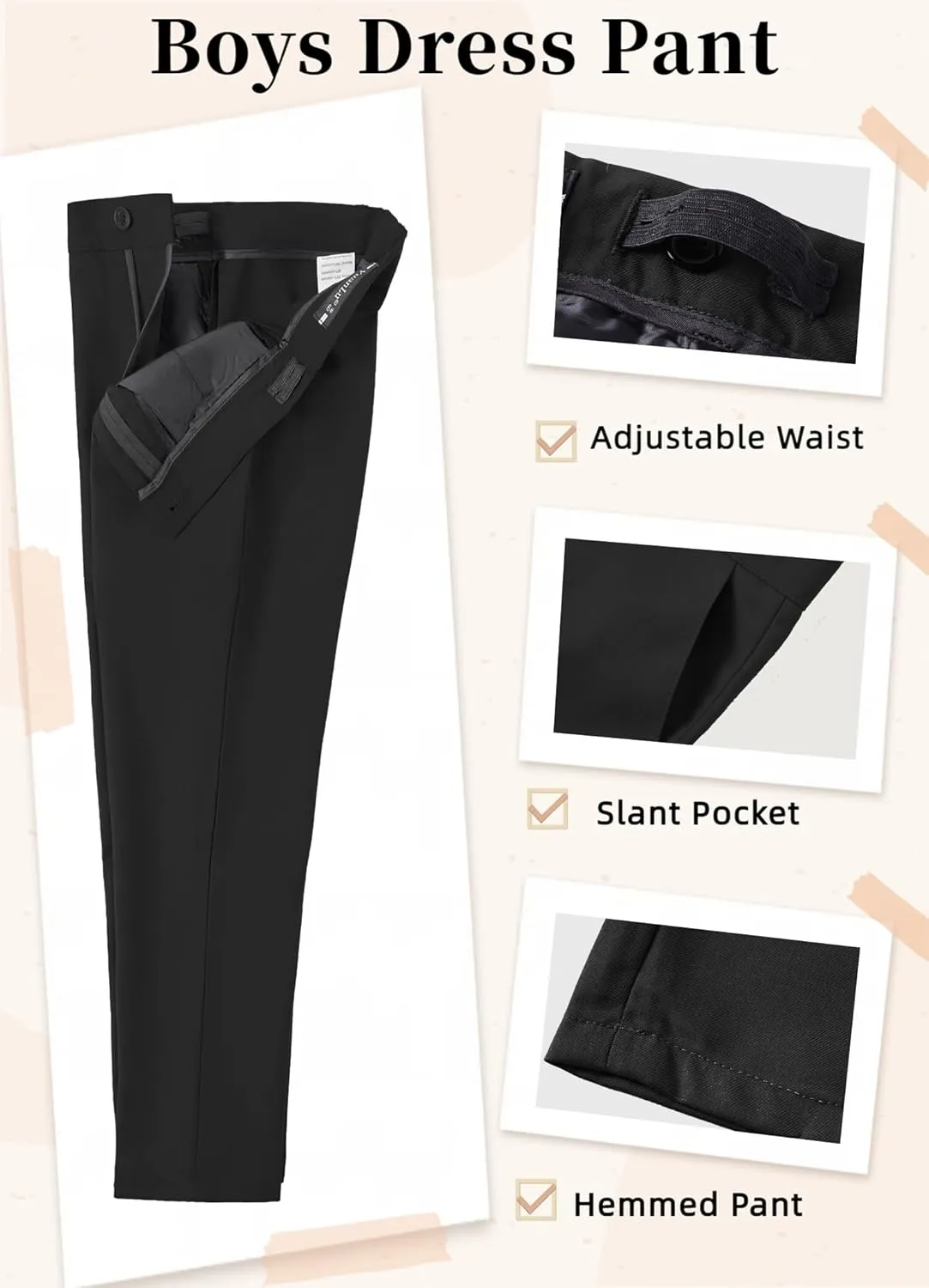 YuanLu Suits for Boys Ring Bearer Outfit Formal Vest and Pants Suit for Boy Wedding Suits Set
